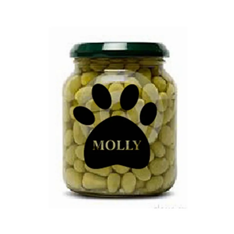 Персонализированная виниловая наклейка с именем собаки на лапу для контейнера