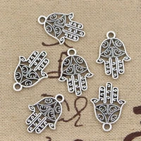20pcs charms hamsa palm protection 20x15mm antique making pendant fitvintage tibetan bronze silver colordiy handmade jewelry