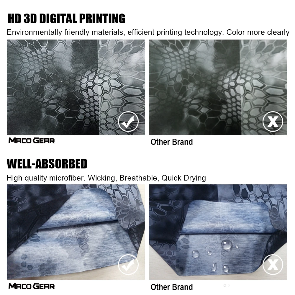 3D полоса бесшовная наружная Волшебная Шея Gaiter лицевая защита Спортивная Рыбалка Велоспорт Охота Пешие прогулки бандана труба шарф для мужчин и женщин маска