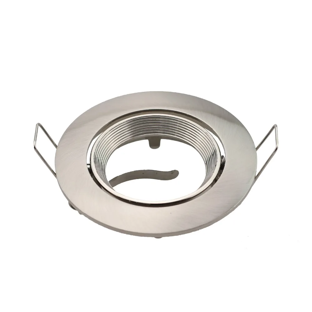 

10pcs/lot Satin Nickel Led Frame GU10 Spotlight Fitting Led Lamp Fixture Led Recessed Ceiling Down Light Fixture