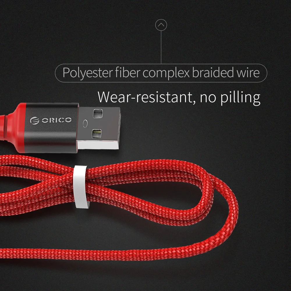 ORICO 2 шт потребительских упаковок для микро USB кабель 2.4A быстрой зарядки Samsung J7 Redmi