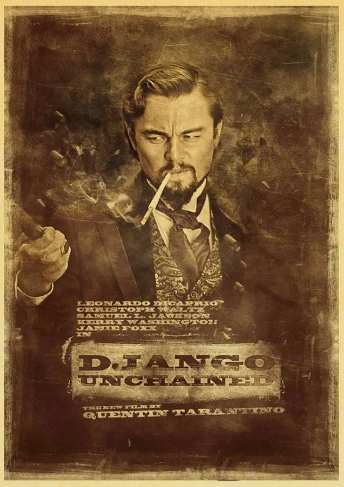 Inglourious Basterds/Django Unchained/резервуар собаки/Убить Билла Квентина Тарантино плакат видео - Цвет: W025