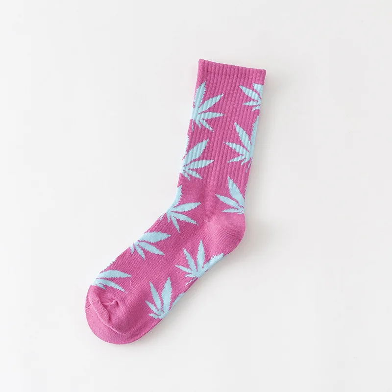 fenlan 1 pair Men's Fashion Business Weed Hemp Cotton Socks Street Fashion Skateboard Couple Girls Harajuku Trend Socks Give Men a Gift - Цвет: fenlan