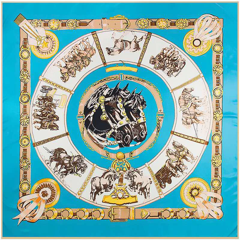 Роскошный брендовый Шелковый женский шарф шаль Женский дизайнерский шелковая