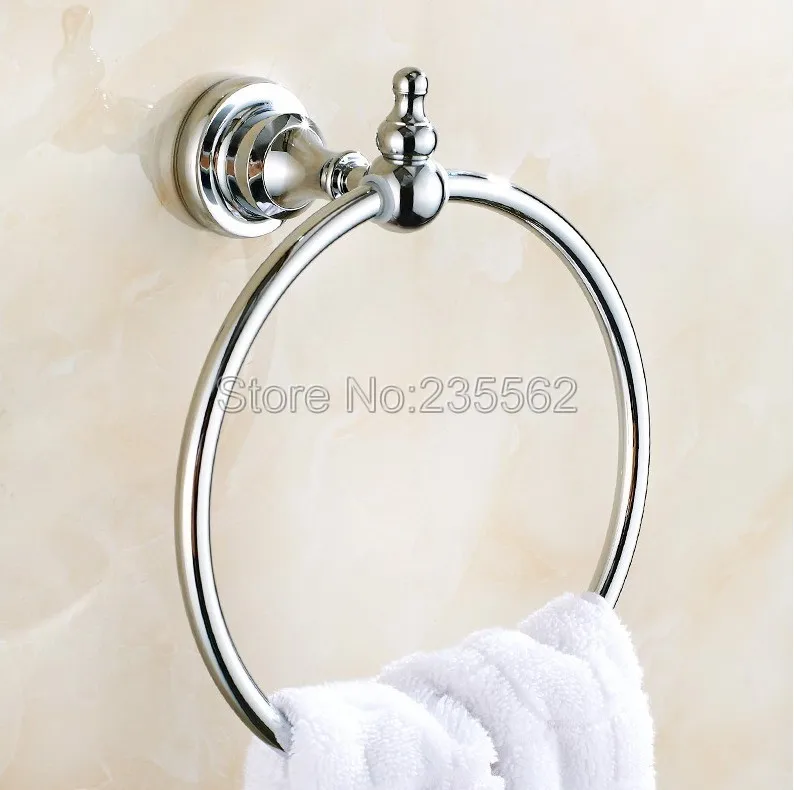 

Bathroom Accessory Wall Mounted Polished Chrome Towel Ring Holder lba905
