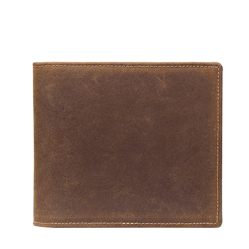 Винтажные высококачественные горизонтальные мужские кошельки из кожи Crazy Horse