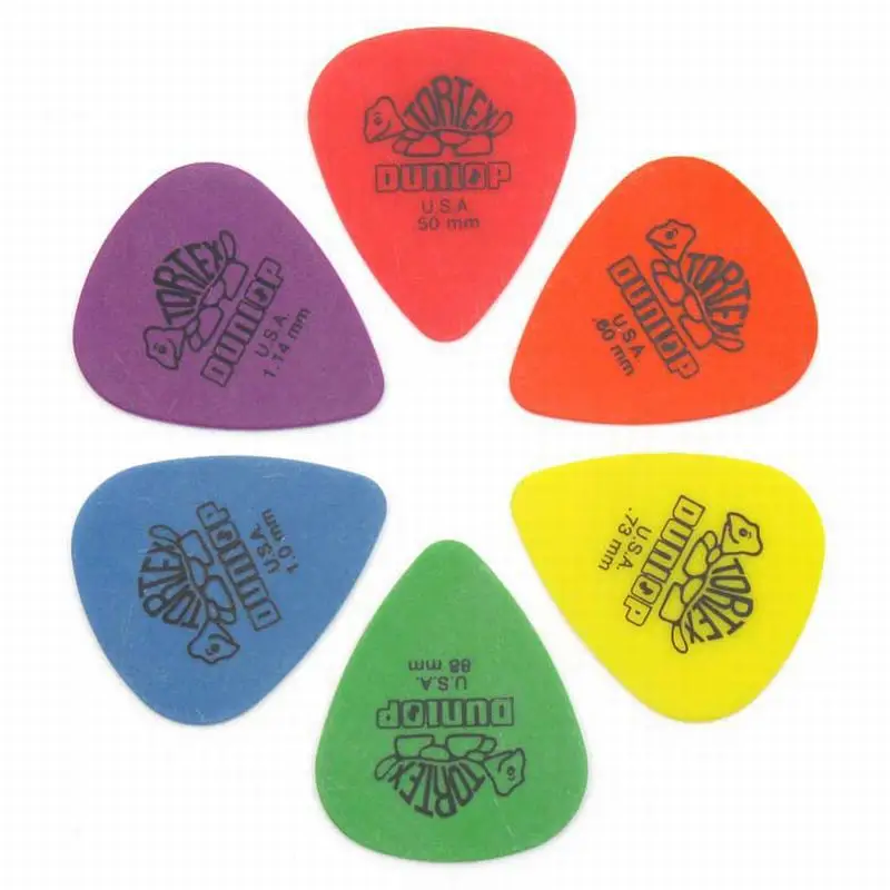 6pcs/set Dunlop Tortex Guitar Picks Standard Classic Mediator Acoustic Electric Bass Ukulele Pick musical instrument | Спорт и