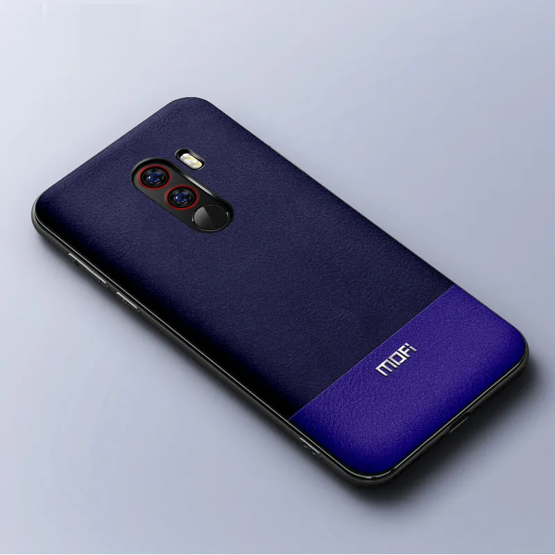 dark black blue Чехол для xiaomi pocophone f1, Твердый чехол для задней панели Mofi, комбинированный контрастный чехол poco f1, чехол для xiaomi pocophone f1, чехол - Цвет: dark black blue