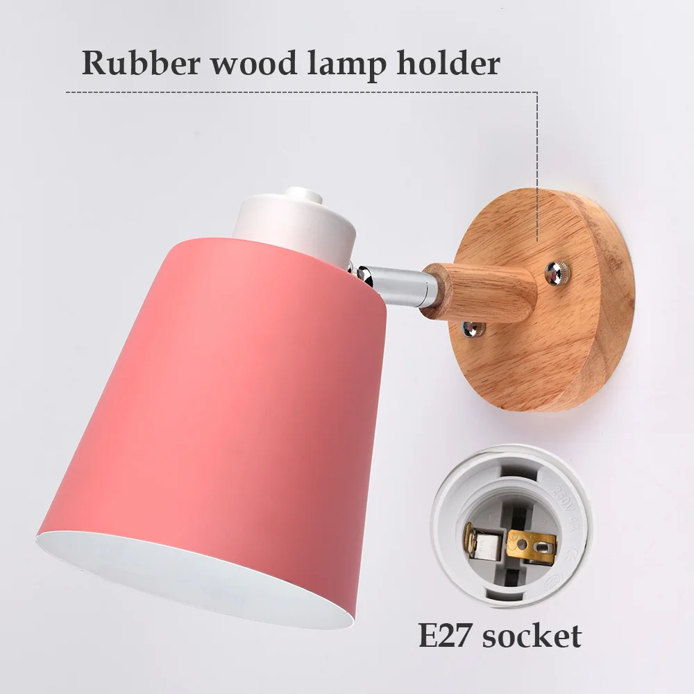 Современный настенный светильник из древесного сплава винтажное промышленное