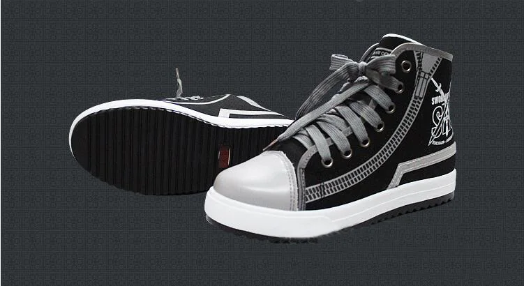 

Sword Art Online Casual Shoes Kirigaya Kazuto Kirito Cosplay reflect light canvas high-top Shoes