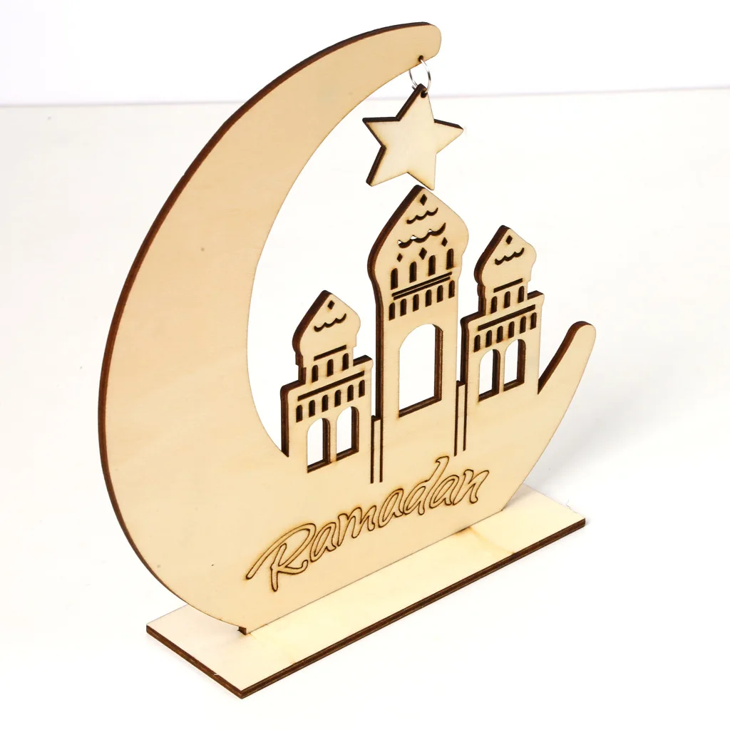 Рамадан Eid Mubarak деревянный Рамадан украшение Мубарак Луна Настенная Декорация голова оленя мусульманская фестиваль вечерние поставки