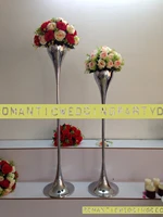 10 pcs 100cm 39 fast delivery silver wedding party road lead wedding table centerpiece flower vase party decoration