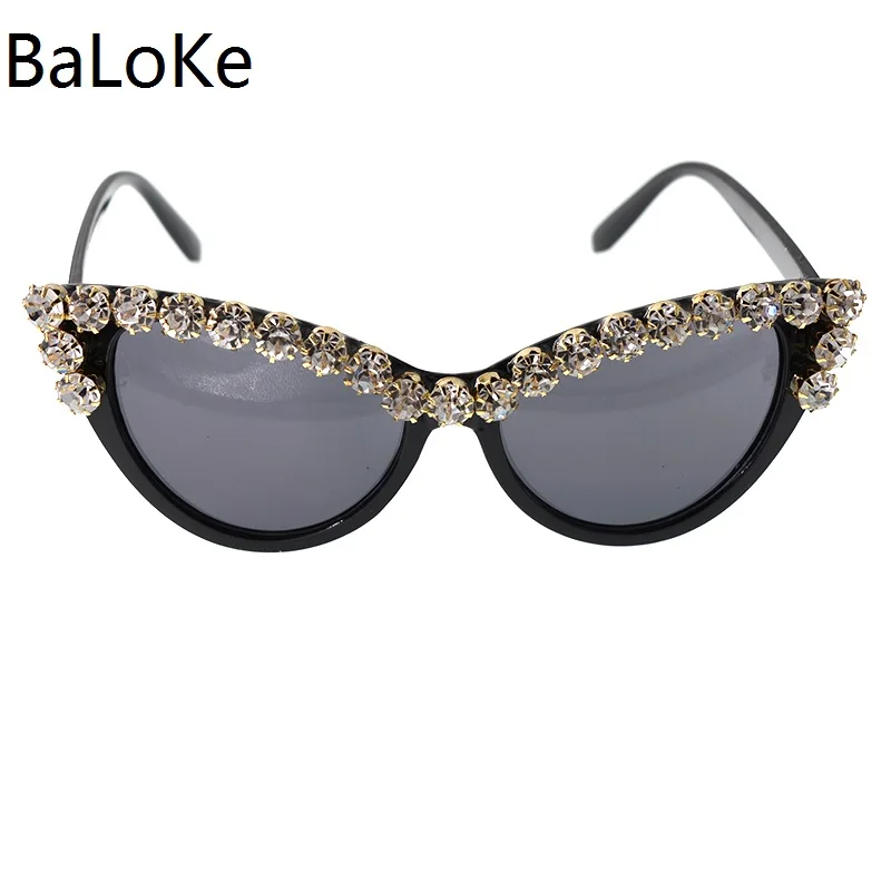 Большая оправа фирменный дизайн солнцезащитные очки в стиле барокко кошачий