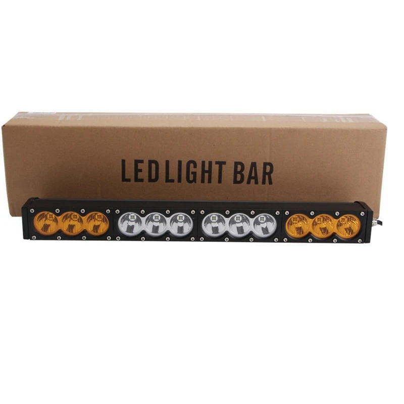 Yait 22inch 120w 10800lm Car Led offroad light bar White Amber Working Light Bar for truck 12V 24v Fog Warning | Автомобили и