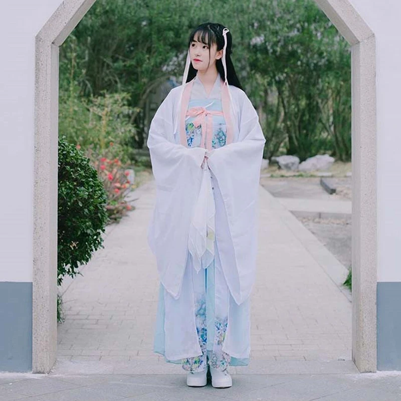 Hanfu Женский костюм феи в китайском стиле Модный Улучшенный принцесса элегантная