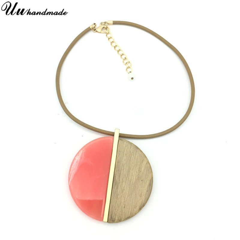 Кожаные Веревки Цепи круглый кулон ожерелье Богемия Чокер Колье Винтаж Colar