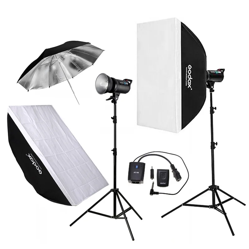 Студийный фонарик Godox DE300 600 Вт/2x300WS комплект стробоскопического освещения +