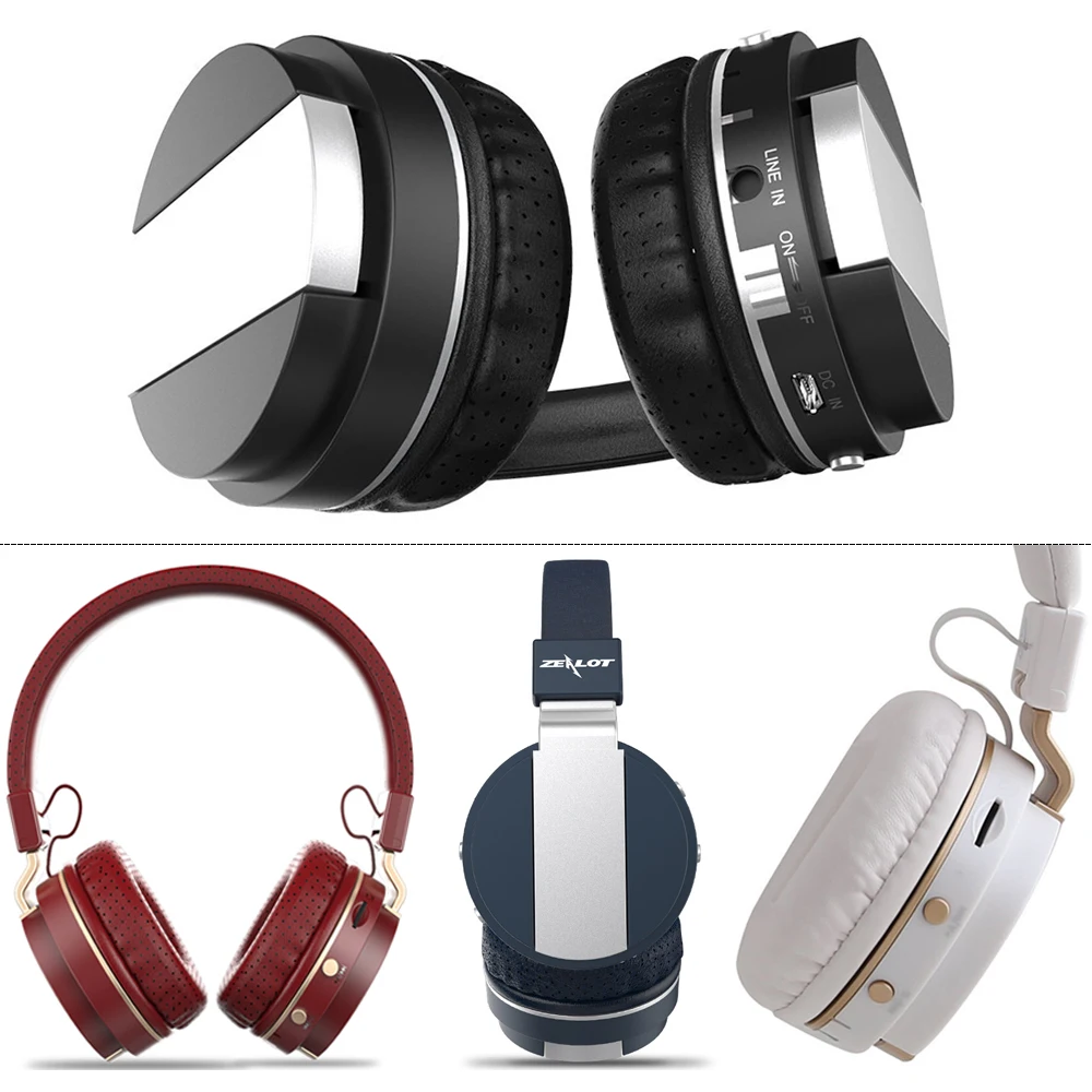 ZEALOT B17 беспроводные Bluetooth наушники супер бас стерео гарнитура FM радио TF карта воспроизведения с микрофоном