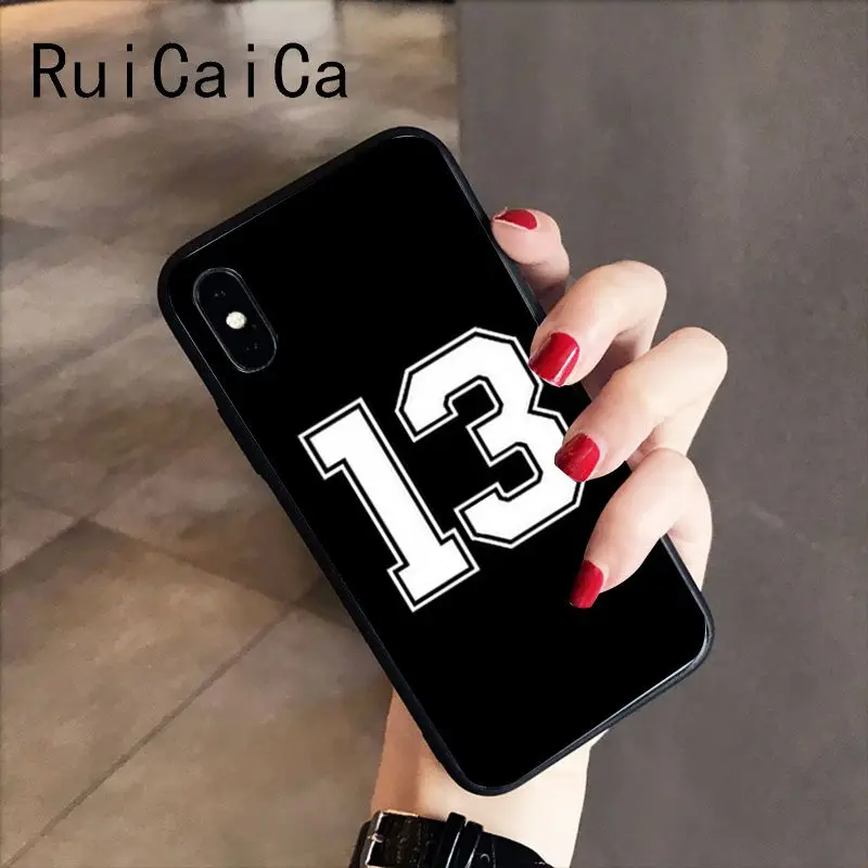 A5 RuiCaiCa черный мягкий черный чехол для телефона с буквами и цифрами для iPhone X XS MAX 6 6S 7 7plus 8 8Plus 5 5S XR - Цвет: A5