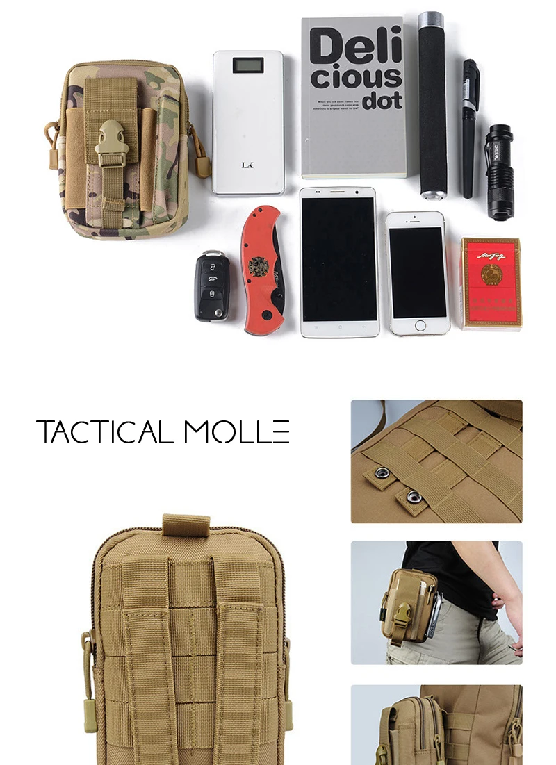 Тактический Чехол Molle EDC, Универсальный гаджет, поясная Сумка для кемпинга, туризма, на открытом воздухе, органайзер для инструментов, чехол для сотового телефона, держатель D30