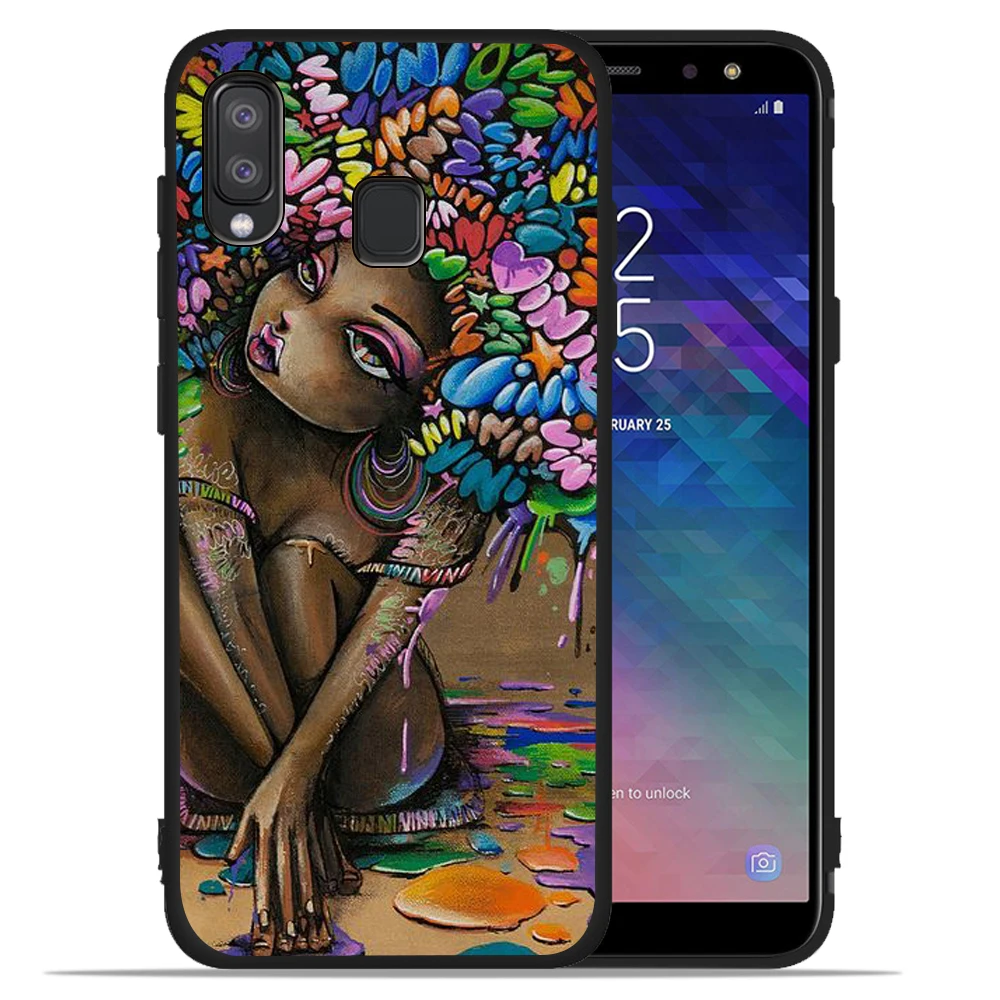 Мягкий силиконовый чехол для samsung Galaxy A50, чехол для девочек в африканском стиле, чехол для samsung A10 A20 A30 A40 A70 M10 M20, чехол, Etui