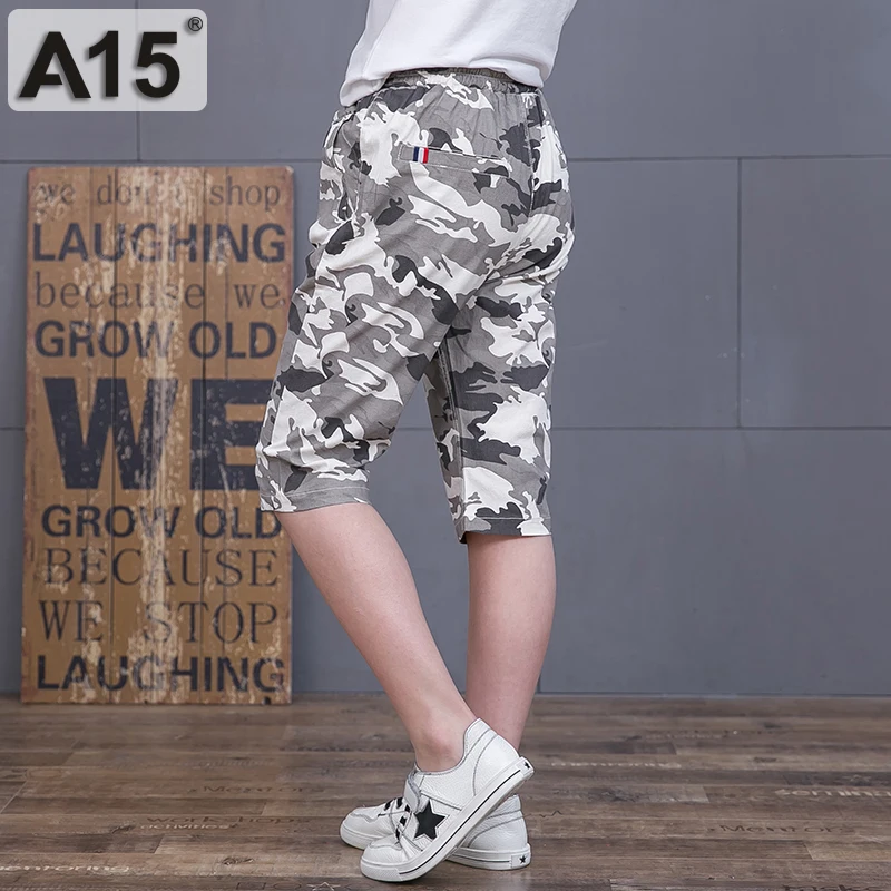 Штаны для больших мальчиков 2017 Летние повседневные короткие штаны одежда