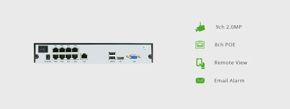 8ch POE NVR H.265 H.265+ 1080P сетевой видеорегистратор 1 HDD 24/7 записывающая IP камера Onvif 2,6 P2P система G. Ccraftsman