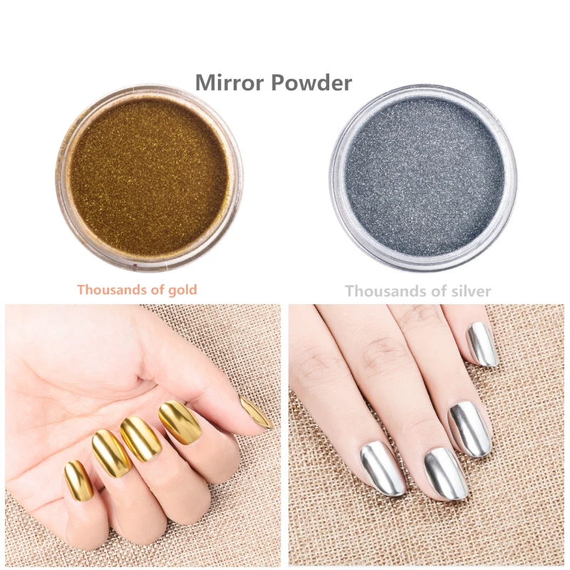 0 5 г/кор. ногтей зеркало тысячи золотой порошок для полировки Блеск маникюра