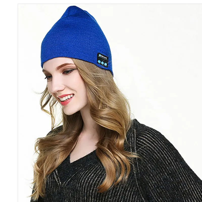 Soft Warm Beanie Hat Wireless Bluetooth Smart Cap Headset Headphone Speaker Mic Beanies Women Men | Skullies &amp
