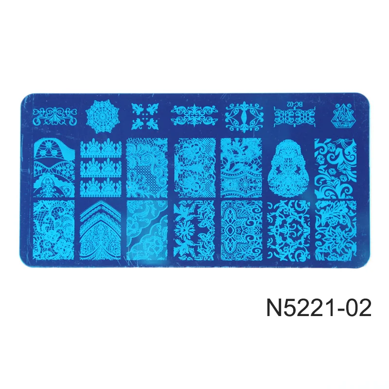 N522102 ROSALIND цветок DIY лак штамповка прозрачный силиконовый дизайн ногтей штамп скребок с крышкой штамповки пластины-шаблоны пластины инструмент - Цвет: N522102