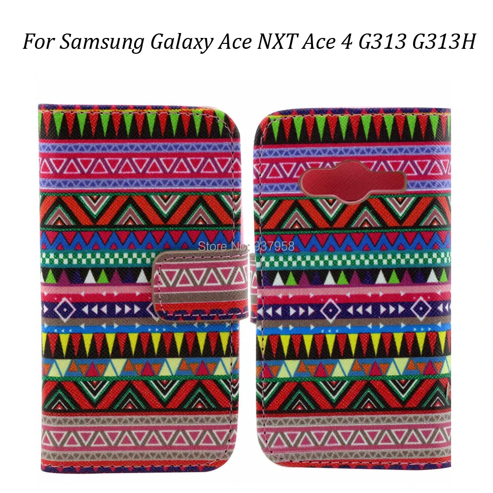 50pcs/lot For Samsung Galaxy Ace NXT 4 G313 G313H Owl Wallet Style 2 ID Card Slots Leather Case with Stand Free Shipping |