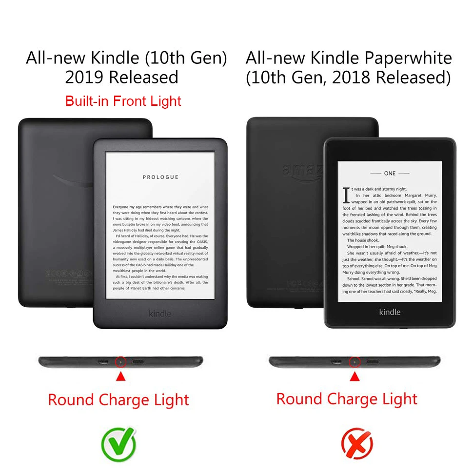 Магнитный смарт-чехол для Amazon, Kindle 10th Genetation, ультратонкий кожаный чехол-книжка для нового Kindle 10th 6"