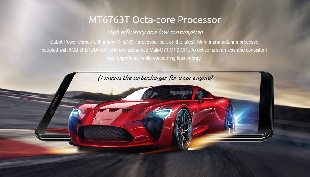 Cubot power 5 99 'ཎ:9 полноэкранный Android 8 1 смартфон MT6763T 2 ГГц 6 ГБ ОЗУ 128 Гб ПЗУ 16 МП 6000