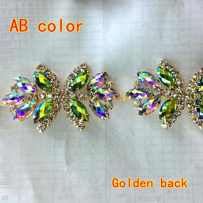 Прямые продажи с завода! Пришивная цепочка стразы из прозрачного стекла