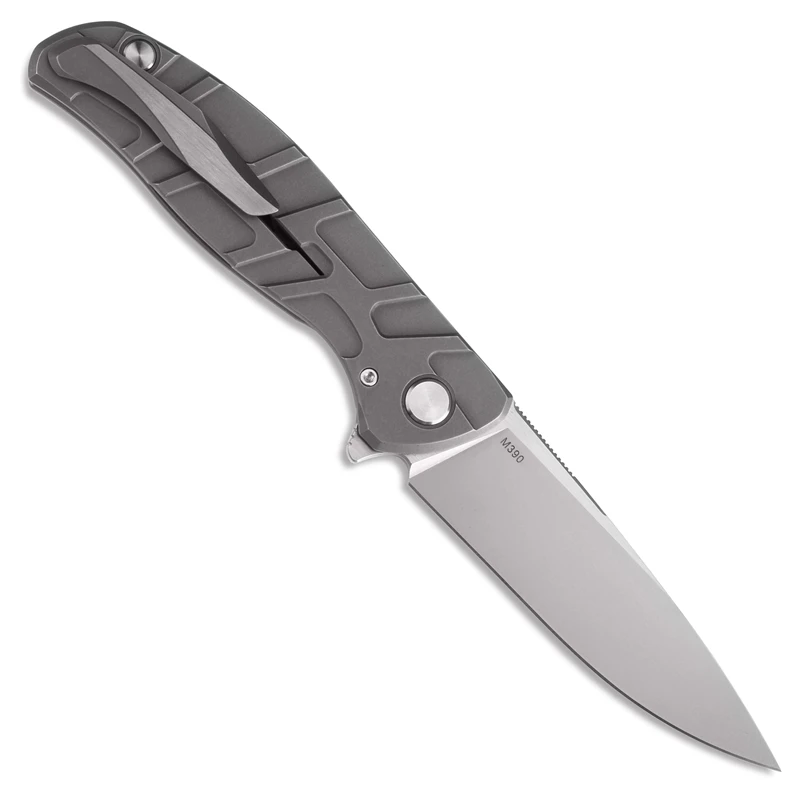 Складной нож GREEN THORN Flipper 95 M390 клинок с T-образной титановой ручкой походные