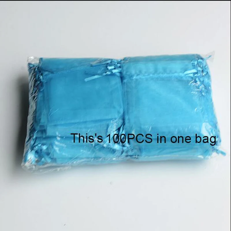 100 шт./лот 5x7 7x9 9x12 10x15 см подарок из органзы мешочек для украшений Упаковочные пакеты Свадебная вечеринка украшения холст мешки Жара-запечатывание; Прямая поставка