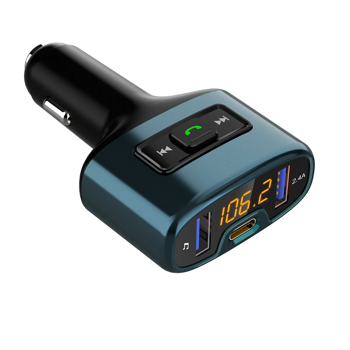 C52S двойной usb зарядный порт + TYPE C PD автомобильное зарядное устройство Bluetooth fm