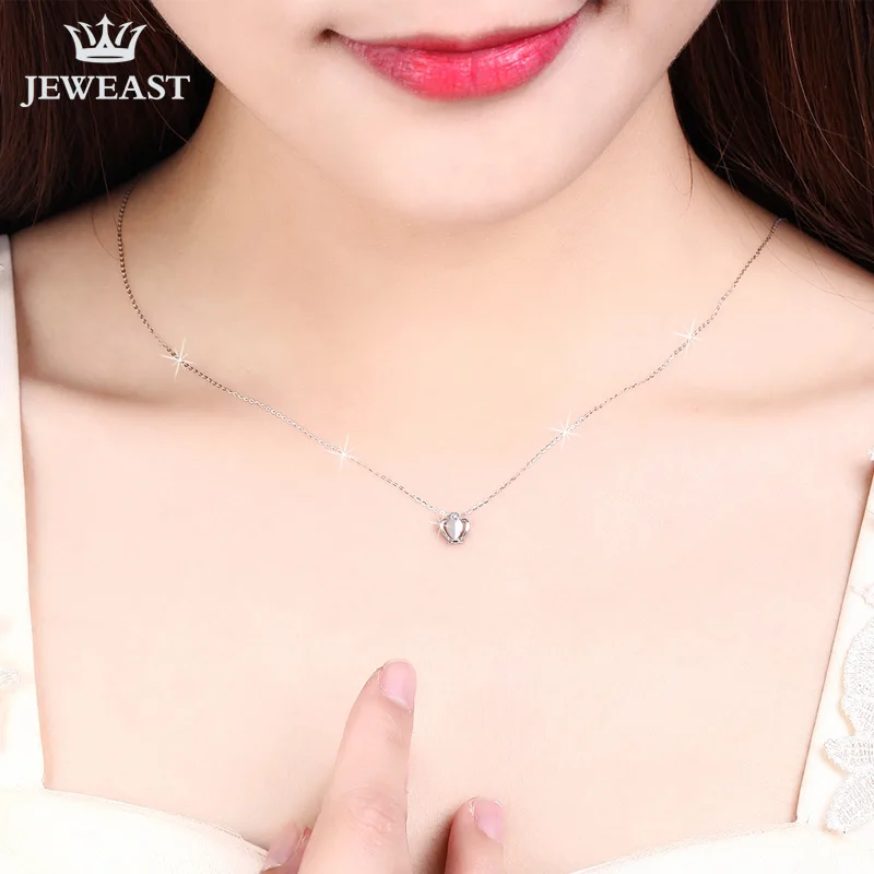 18K золото бриллиант ожерелье с кулоном в виде короны для женщин Мисс Девушка