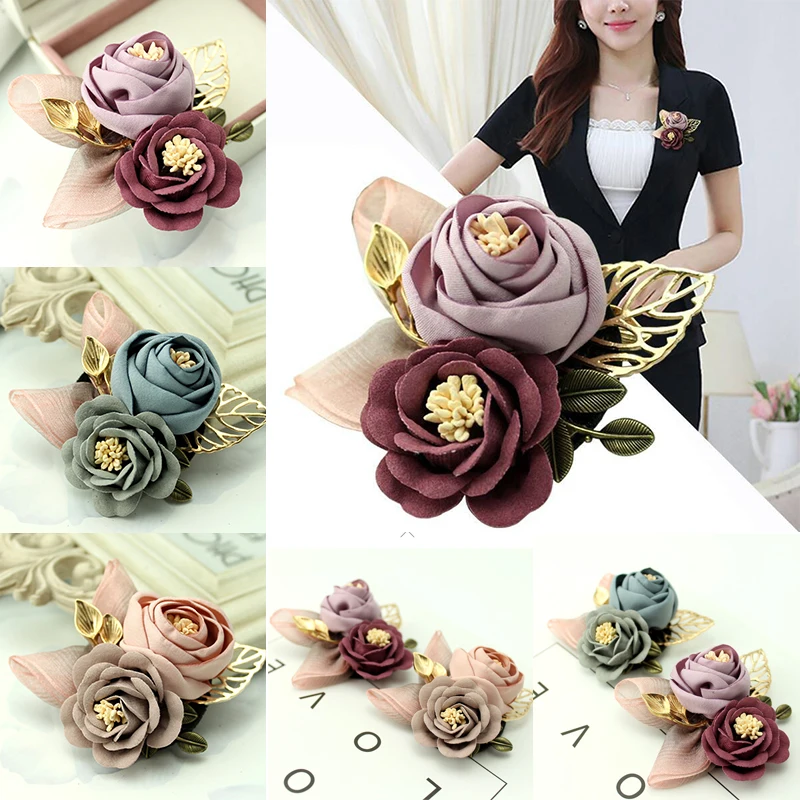 1 шт. Женская Брошь из ткани в виде цветка | Украшения и аксессуары