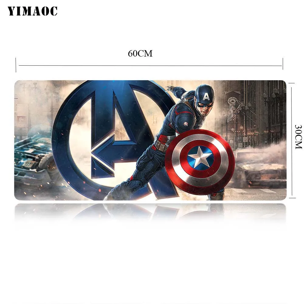 MP2 30x60cm YIMAOC Marvel comics Капитан Америка коврик для мыши компьютерный коврик для мыши Противоскользящий натуральный каучук игровой коврик для мыши 30x60 см - Цвет: MP2 30x60cm