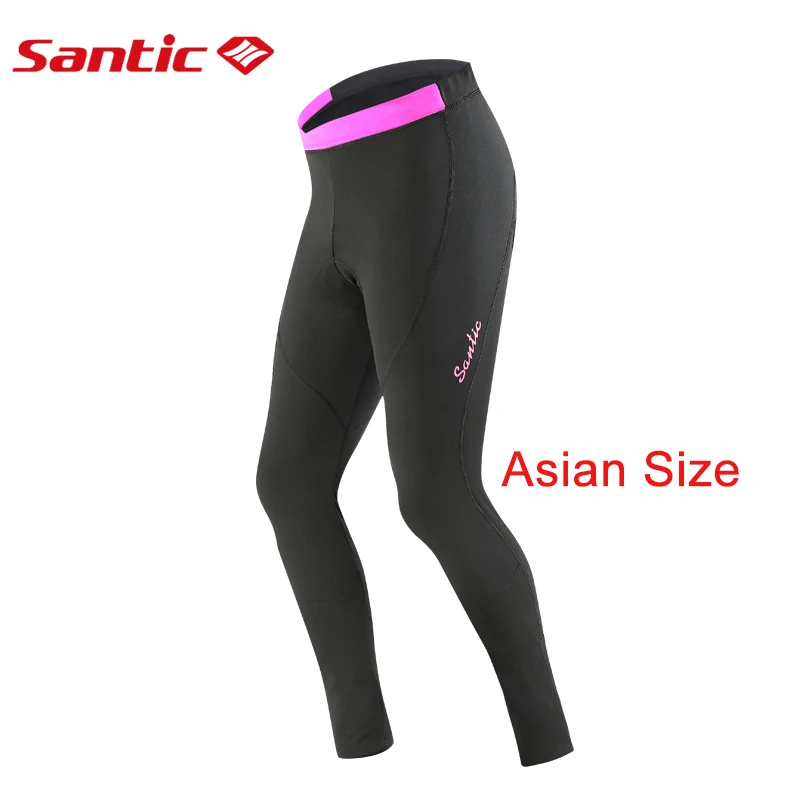 L6C04078H Asian Size Santic женские Mtb брюки дышащие велосипедные штаны теплые зимние теплые флисовые ветрозащитные мягкие велосипедные Светоотражающие штаны - Цвет: L6C04078H Asian Size