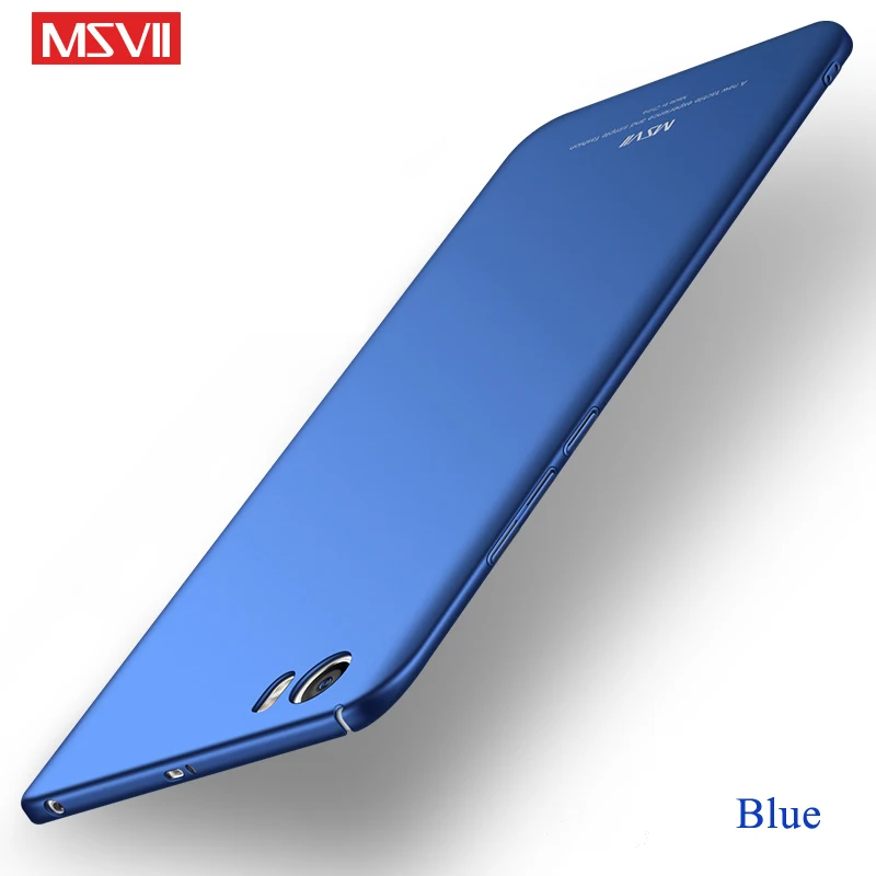 Blue Xiaomi mi 5S чехол MSVII палец кольцо матовый чехол Чехол для Xiaomi mi 5s тонкий жесткий держатель Чехол Xia mi Xio mi 5S mi 5 S mi 5S - Цвет: Blue