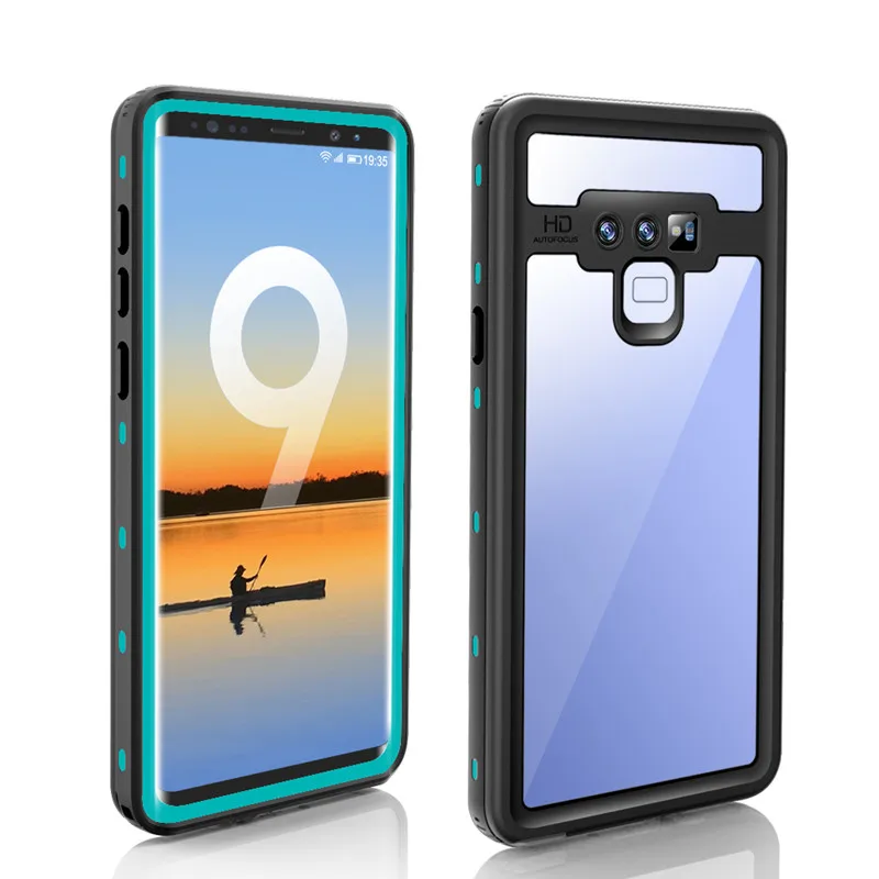 IP68 Экстремальный водонепроницаемый защитный чехол для samsung galaxy S10 S9 Plus Note9 8 герметичный пылезащитный прозрачный защитный чехол для телефона - Цвет: Grass Blue