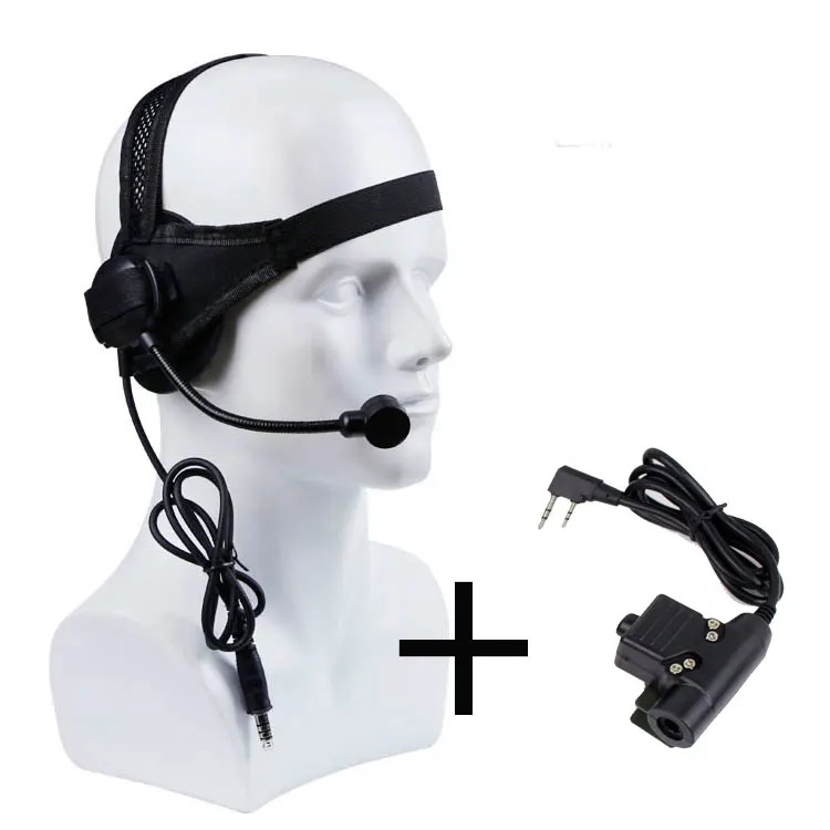 Стандартный разъем микрофон тактическая гарнитура II с Kenwood PTT Walkies Talkie Военная