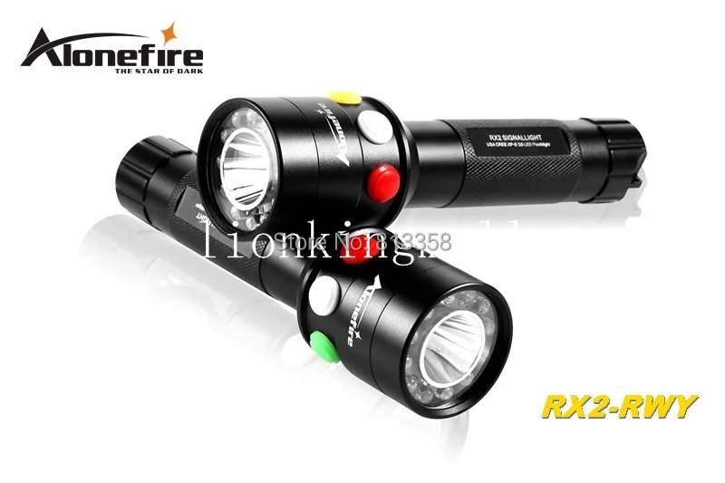 AloneFire RX2-RWY CREE XP-E Q5 LED красный белый желтый свет многофункциональная сигнальная