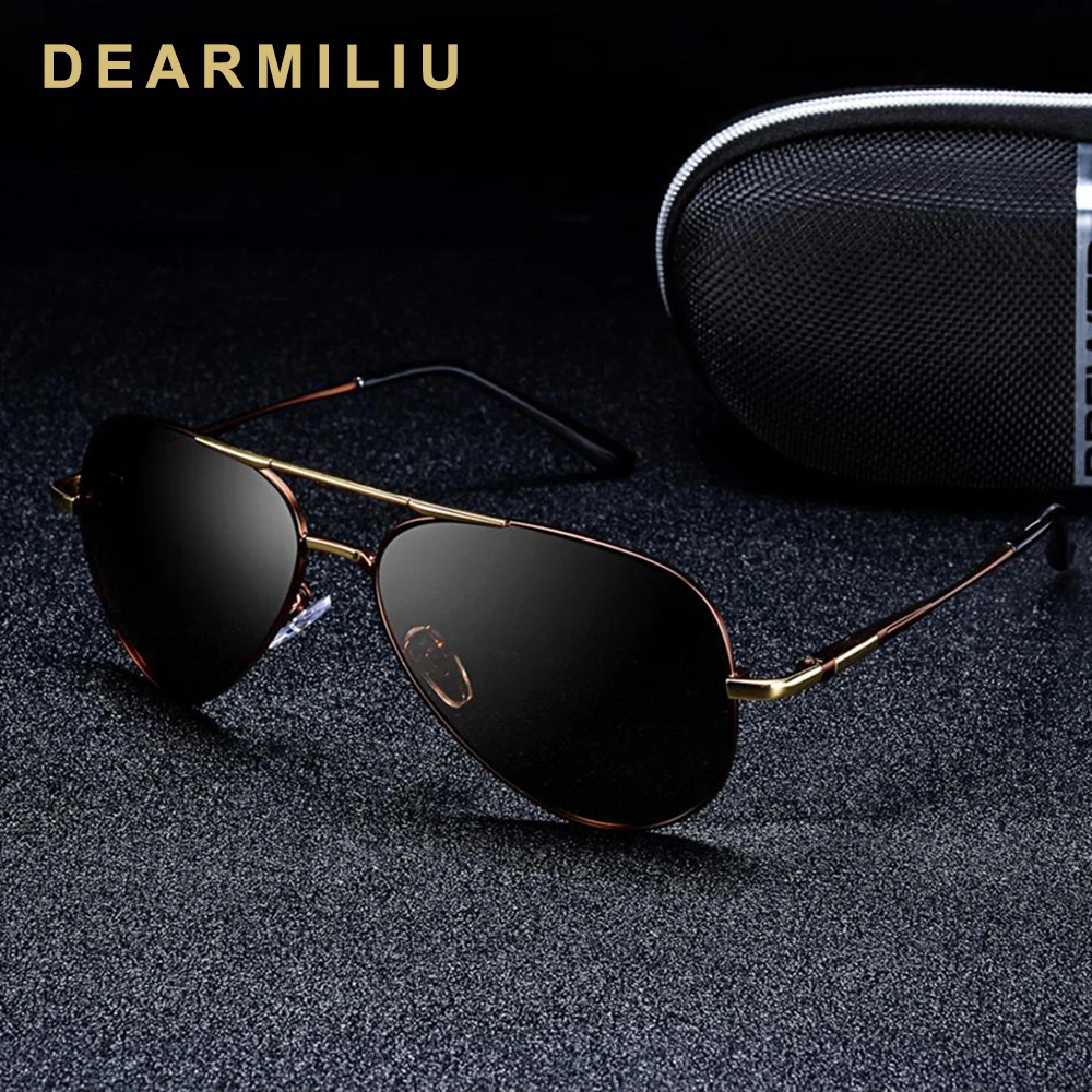 Мужские и женские классические очки-авиаторы DEARMILIU поляризационные зеркальные