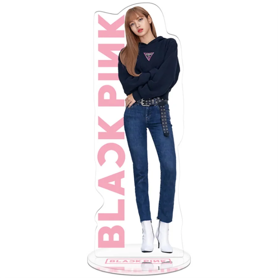 LISA B Kpop Blackpink акриловая фигурка стэнди кукла Лиза Роза Дженни стоячий стол Декор 22 см - Цвет: LISA B