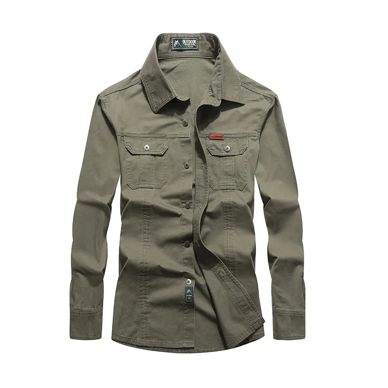 Мужская Повседневная рубашка Camisa Masculina армейская зеленая мужская повседневная