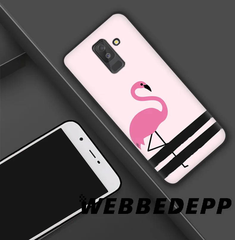 WEBBEDEPP Розовый Красный Фламинго Мягкий силиконовый чехол для Samsung Galaxy A9 A8 A7 A6 Plus 2018