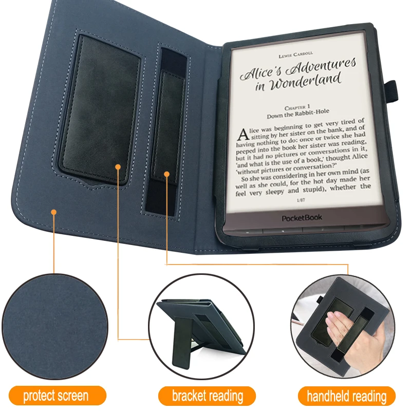 Из искусственной кожи чехол для 7,8 ''Pocketbook 740 InkPad 3 PocketBook InkPad 3 Pro E-books портативный кронштейн Ручной Автоматический Режим сна/пробуждения